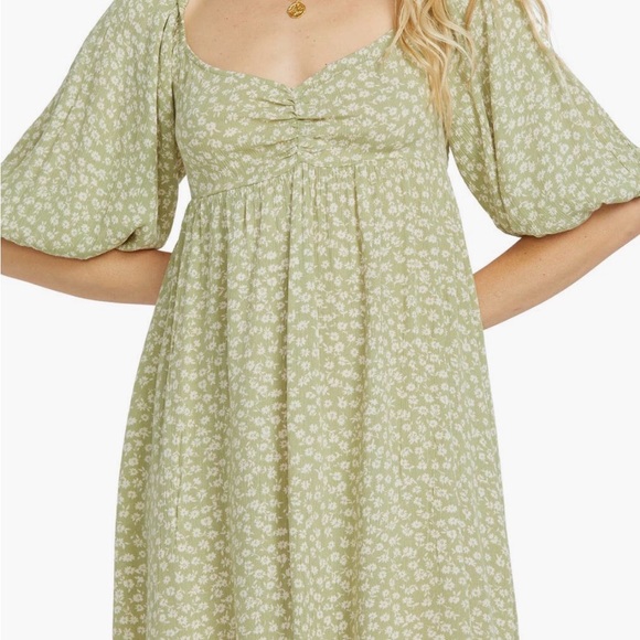 Billabong Sage Floral Long Sleeve Dress - Picture 2 of 6